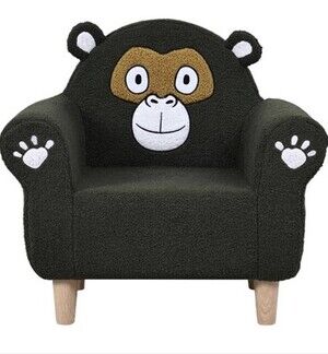 Delta Children Cozee Buddy Monkey Chair Kids Plush Armchair Dark Green
